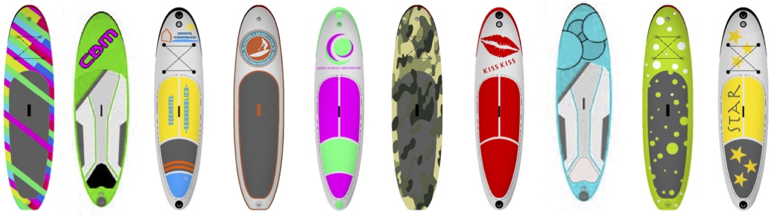 Branded Stand Up Paddle Boards Examples