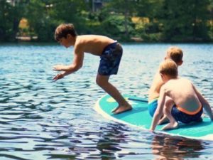 SUP Kindergeburtstag Schlachtensee-Stand-Up-Paddling-Stehpaddler