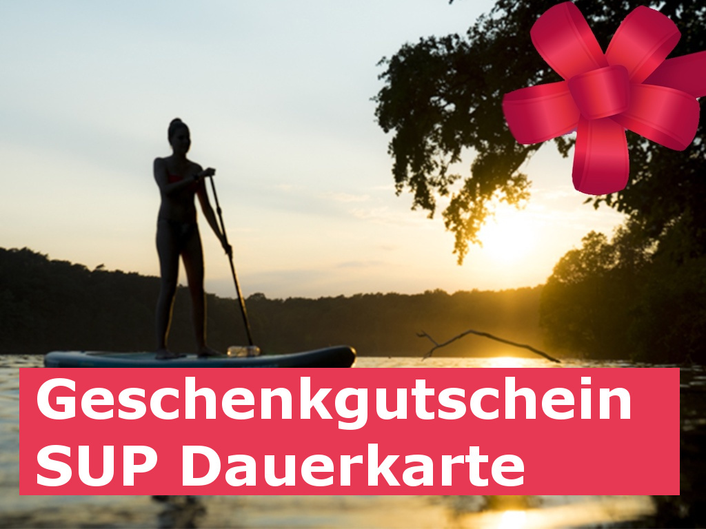 Geschenkgutschein SUP Dauerkarte Stand Up Paddling Berlin Schlachtensee