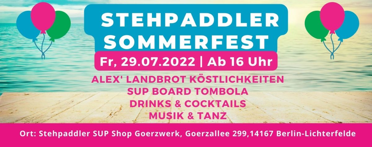 Stehpaddler Sommerfest Banner 2022