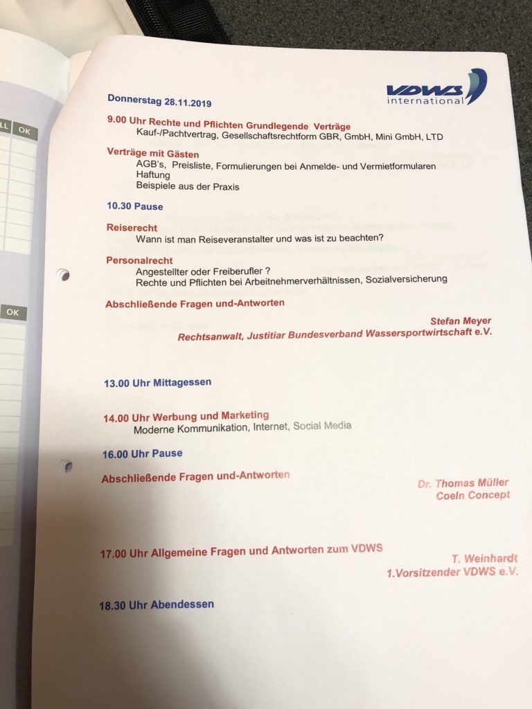 VDWS Schulleiterseminar November 2019 in Köln II